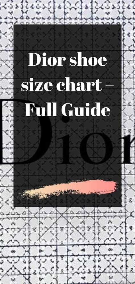 Dior shoe sizes